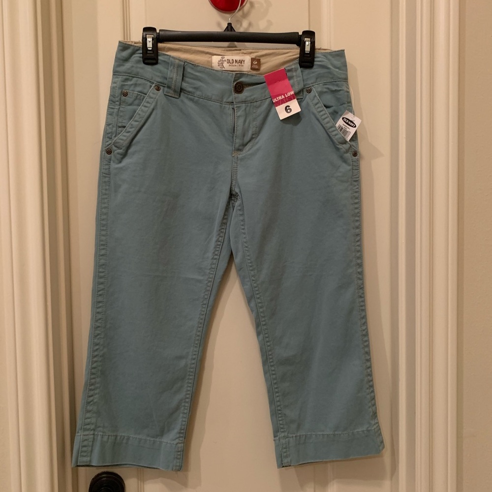 Old Navy Blue (Steel Blue) Capri Jeans NWT Size 6